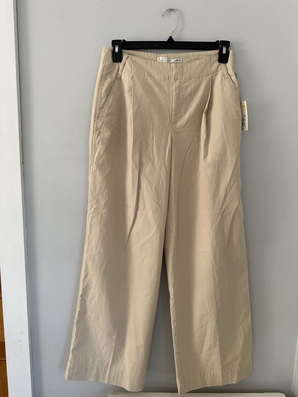 Women's High-Rise Slim Fit Retro Flare Pull-On Pants - A New Day Tan 4